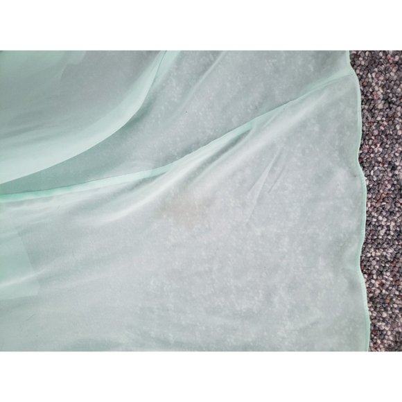 Green Prom Gown with Sheer Bodice - Picture 6 of 7